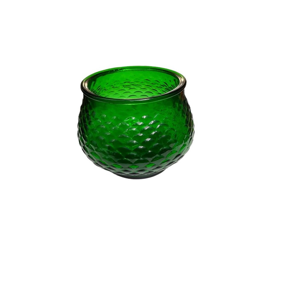 Emerald Green Mermaid Scale Glass Bowl Vintage E.O. Brody